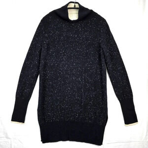 rag & bone Tamara 100% Cashmere XS Oversized Black White Speckled Tunic Sweater